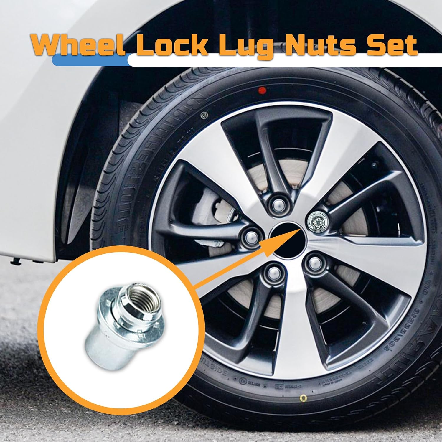 M12 X 1.5mm Wheel Locks Lug Nuts Set Anti Theft Lug Nuts Fits for Corolla Highlander Matrix Mirai RAV4 IS350 ES350 RX350 GS350 2001-2022 00276-00900