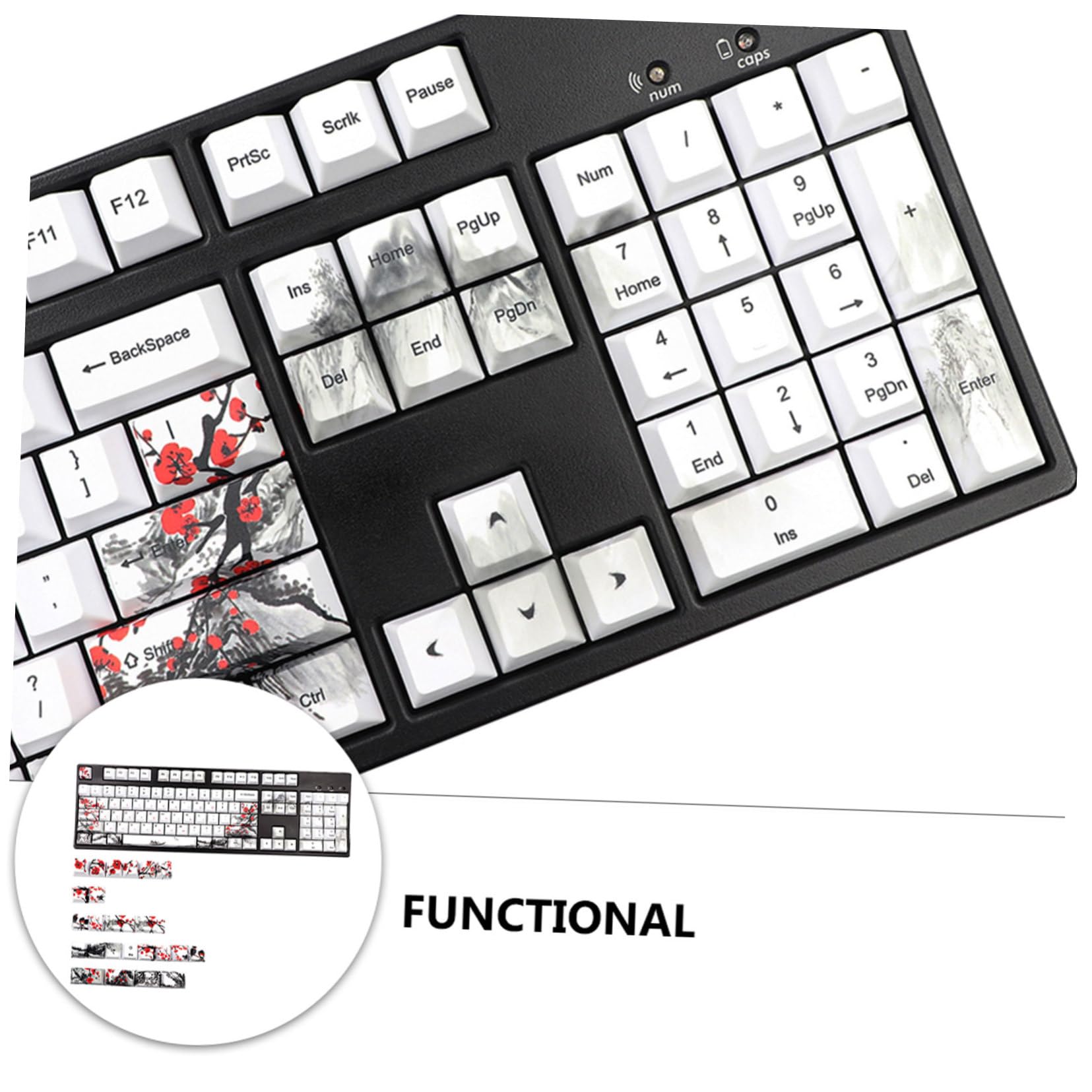 Keycap Meccanici Decorativi 128 Pezzi Pbt Profilo Originale