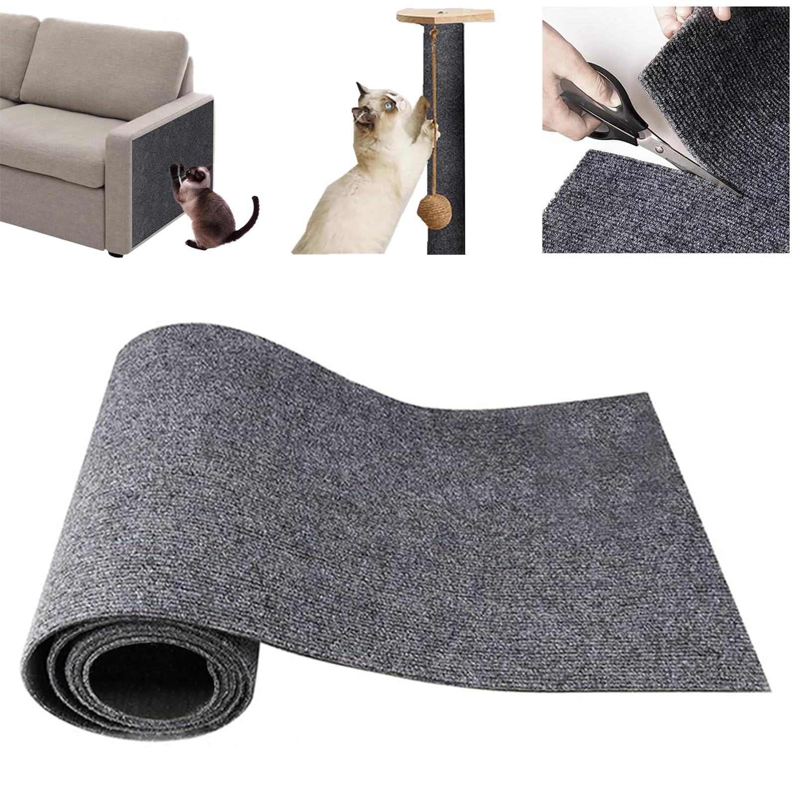 Tappeto Tiragraffi Per Gatti 30x100 Cm - Autoadesivo, Protezione Divani E Mobili - Foto 2