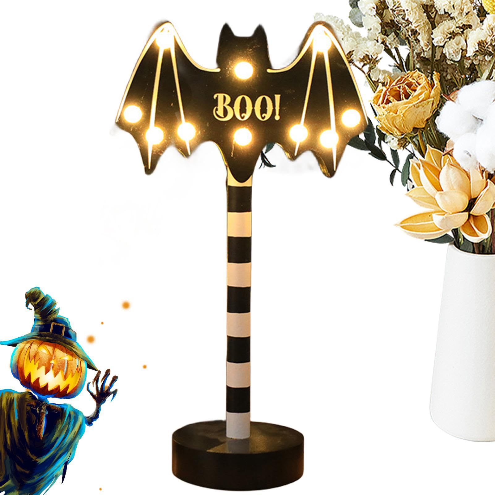 Decorazioni Halloween: Zucca E Fantasma Luminosi A LED | Alimentazione A Batterie | Per Casa, Feste, Atmosfera Creepy
