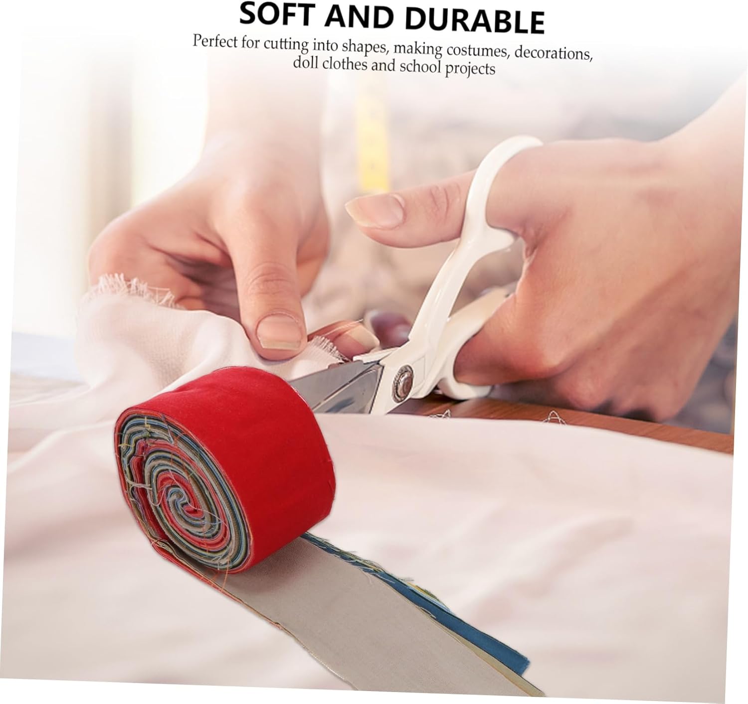 DOITOOL 2sets Sewing Patchwork Fabric Quilted Fabric Panels Craft Strip Soft Cotton for DIY Handicrafts Bright Colored 26pcs*2