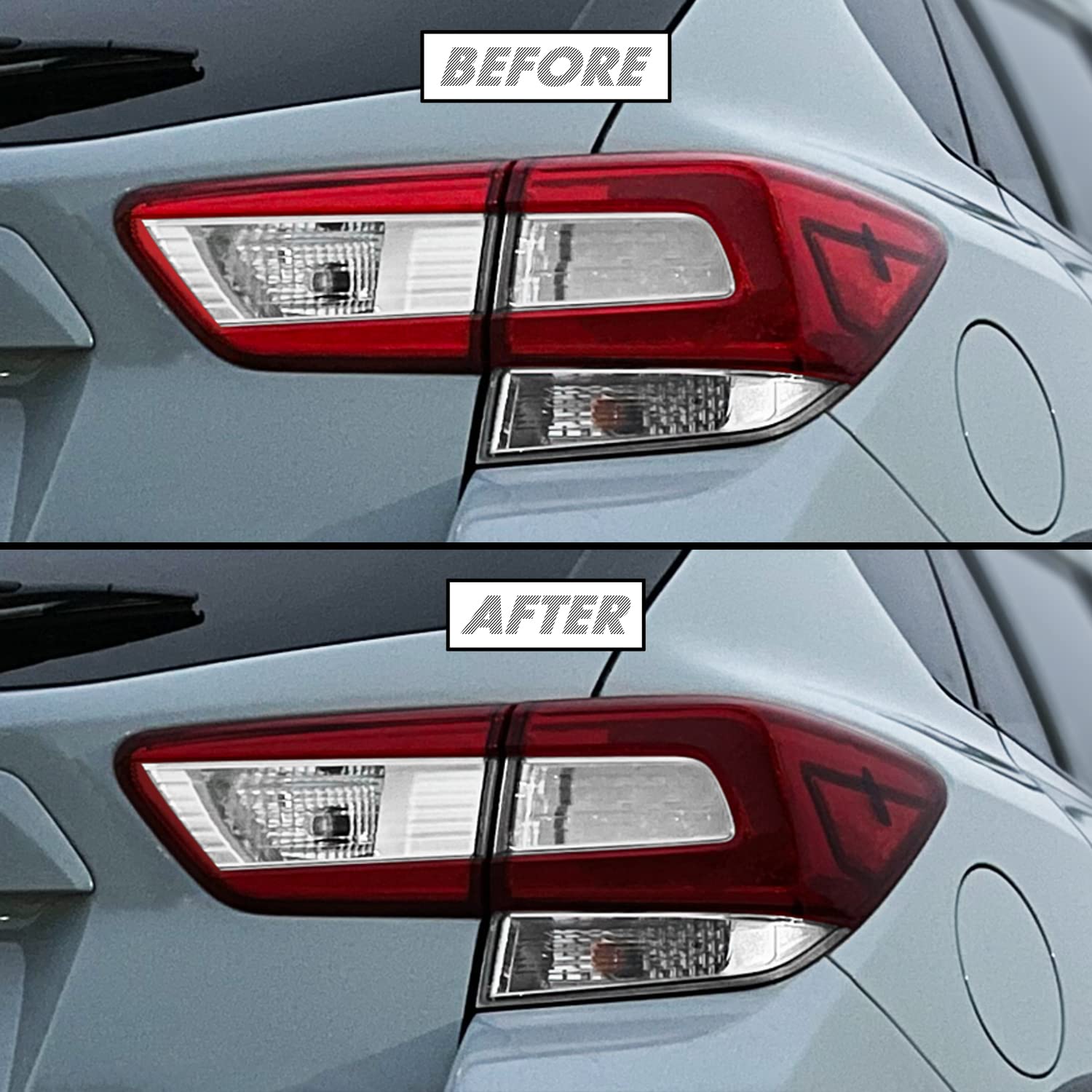 SlickMod PreCut Vinyl Smoke Tint for 2018-2022 Subaru Crosstrek Tail Light &amp; Reflector (2. Taillight Cutout, 35% Light Smoke)