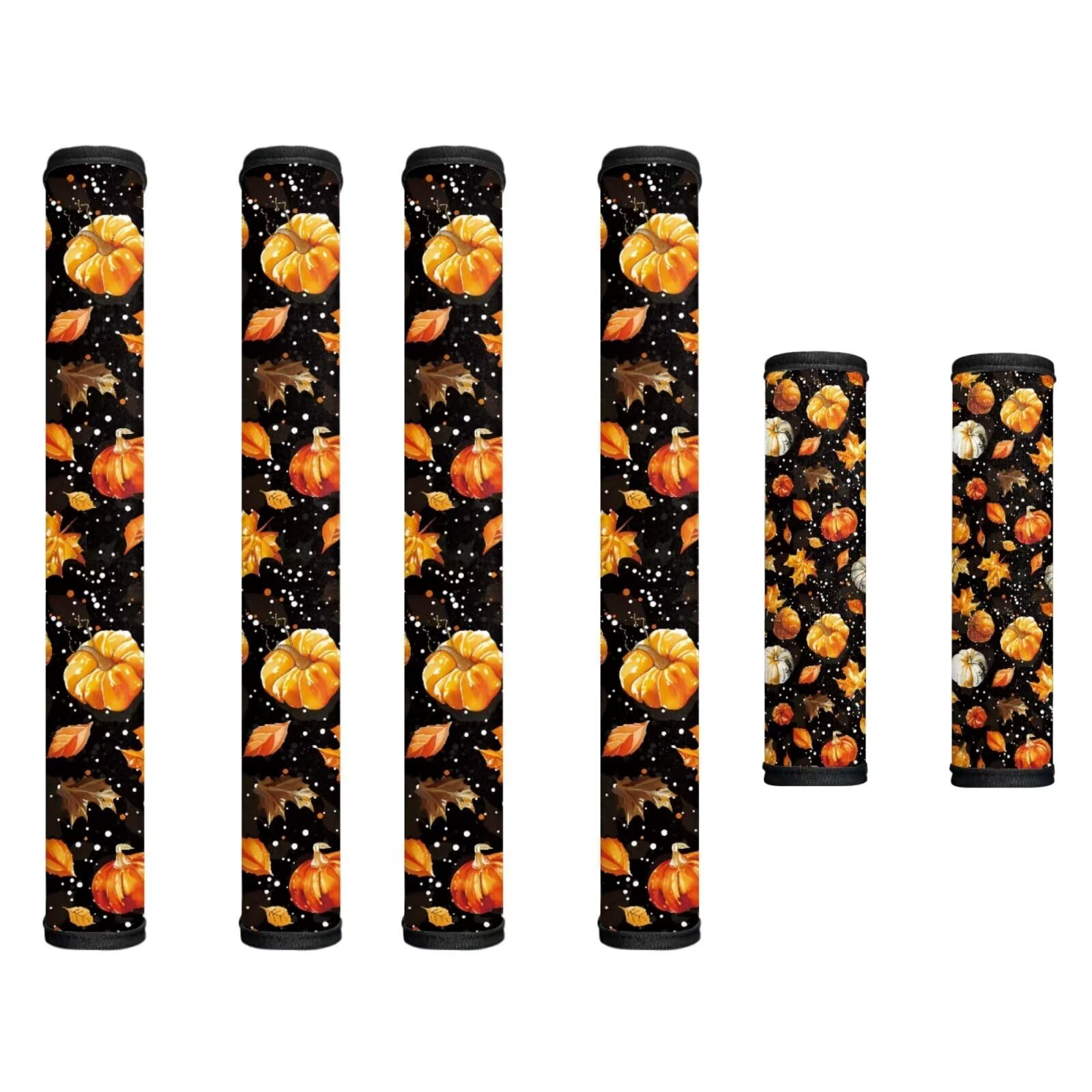 Pumpkin Refrigerator Door Handle Covers Maple Leaf Fridge Handle Covers Washable Handmade Decor Protector for Ovens Dishwashers, Thanksgiving Day Kitchen Decor