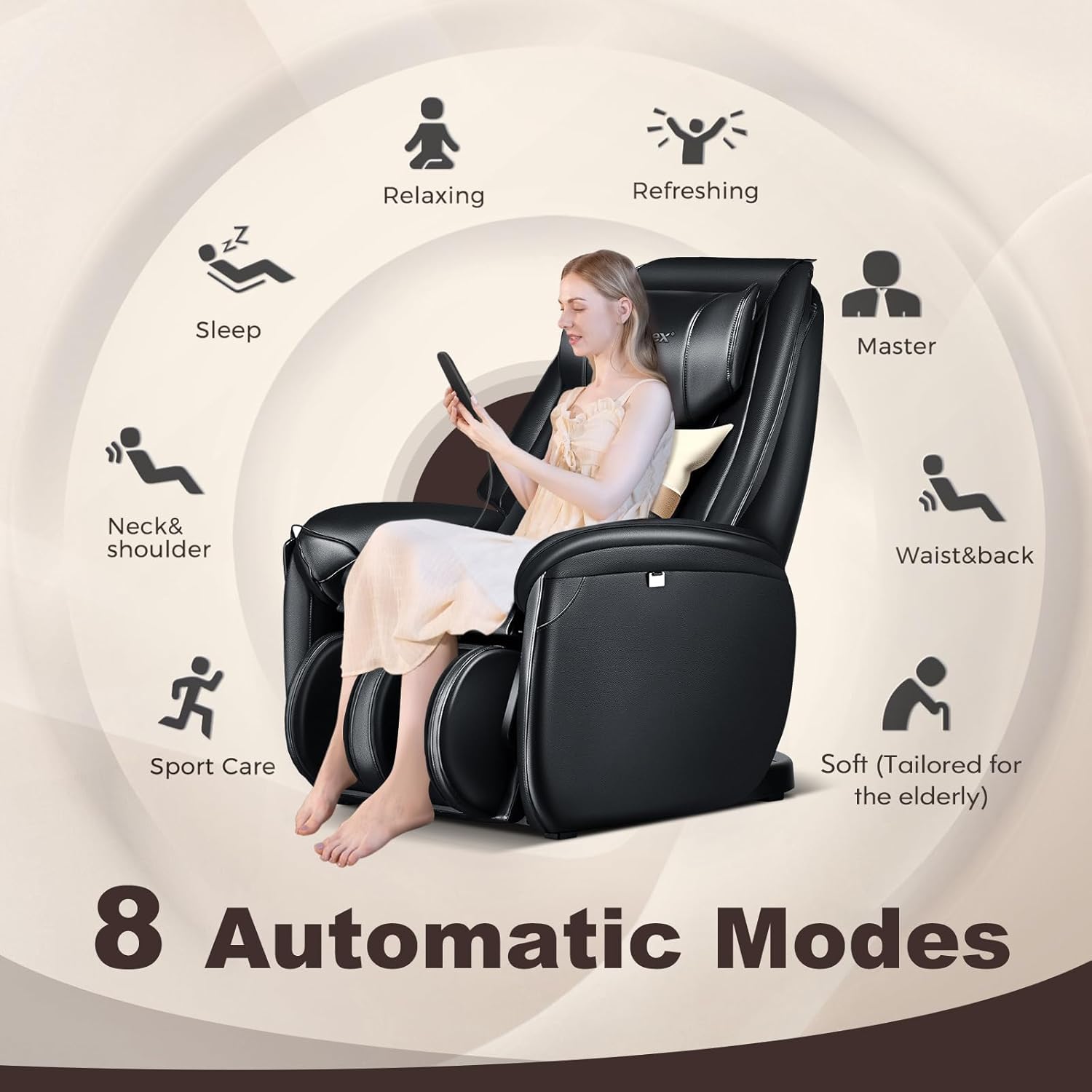 Giantex Massage Chair Full Body, Electric Recliner Chair w/Zero Gravity, SL Track, Reversible Footrest, Back Heater, Wheels, Shoulder Detection, Calf Airbag, No Installation, Free Indoor Delivery