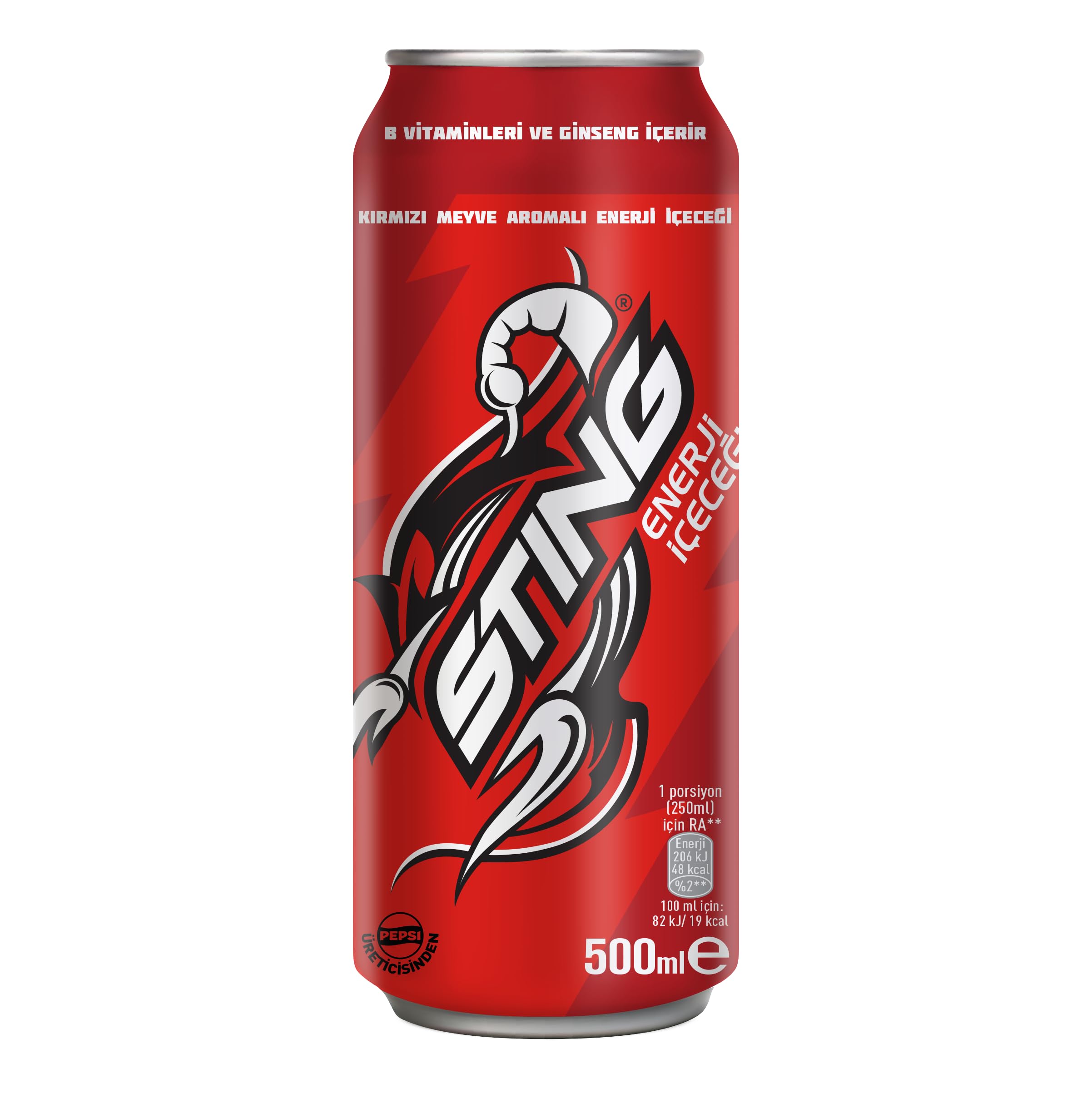 Sting Kırmızı Meyve Aromalı Enerji İçeceği Kutu 500 ml