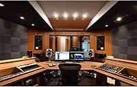 Vista 7 de Focusound Paquete de 24 paneles de espuma acústica de 1 x 12 x 12 pulgadas, paneles de espuma a prueba de sonido, paneles de cuña insonorizantes