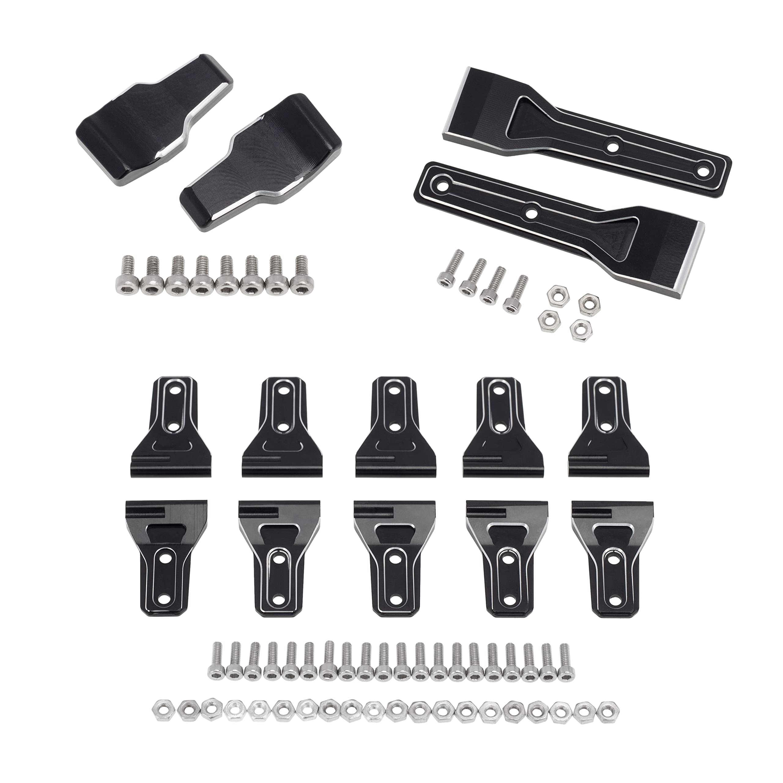 DKKY DKKY Racing1/6 Simulation Car Upgrade Parts Aluminum CNC Black Hinge Kits for Axial SCX6 Vehicle