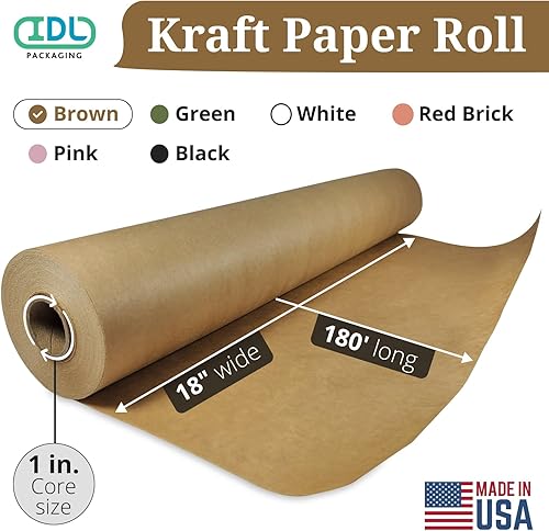 Miniatura 2 de IDL Packaging - KP-18-BR Rollo de papel de 18" x 180', marrón