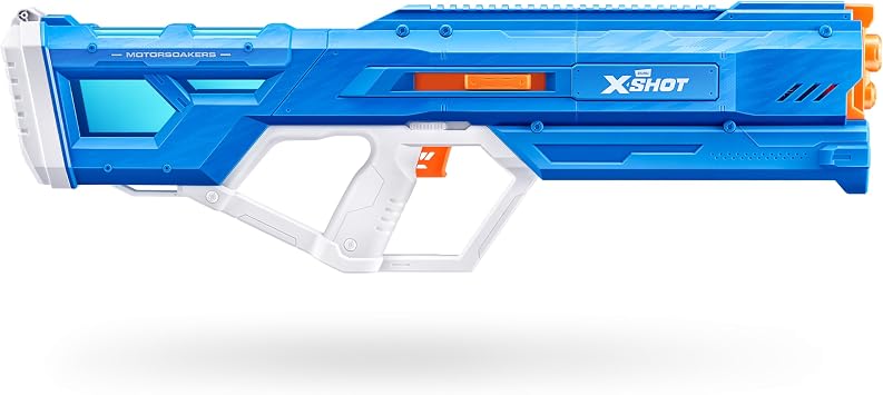 XSHOT Water Hydra Pulse Motor Soaker by ZURU, Motorized Blaster Watergun, Water Blaster, Water Toys, Fills with Water in just 1 Second, Rechargeable Battery Blue