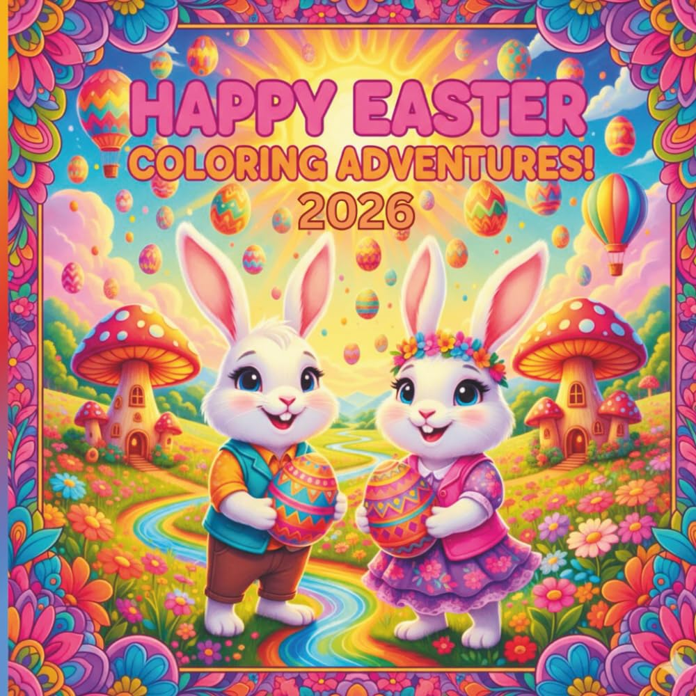 HAPPY EASTER COLORING ADVENTURES!: Fun for the whole family - kids and adults! (Joyful Easter Series)