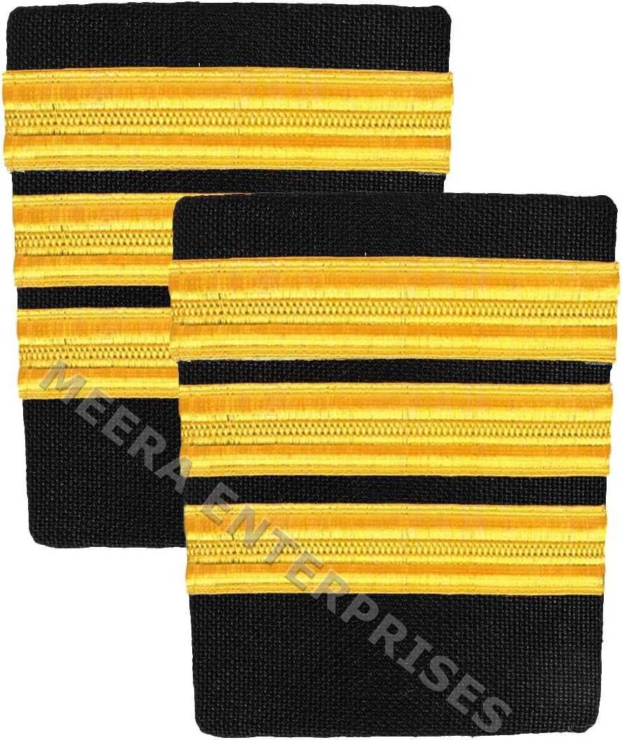 First Officer Epaulet with 3 Golden Bars