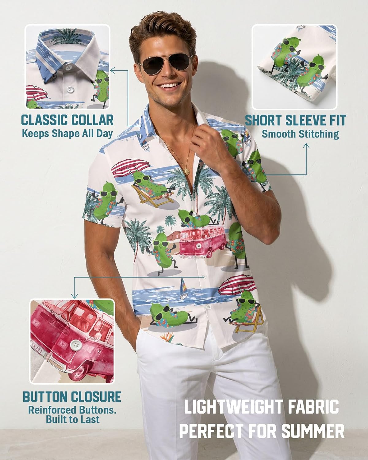 99TIMORO Horror Movie Men's Halloween Button Down Shirts Short Sleeve Top image 4