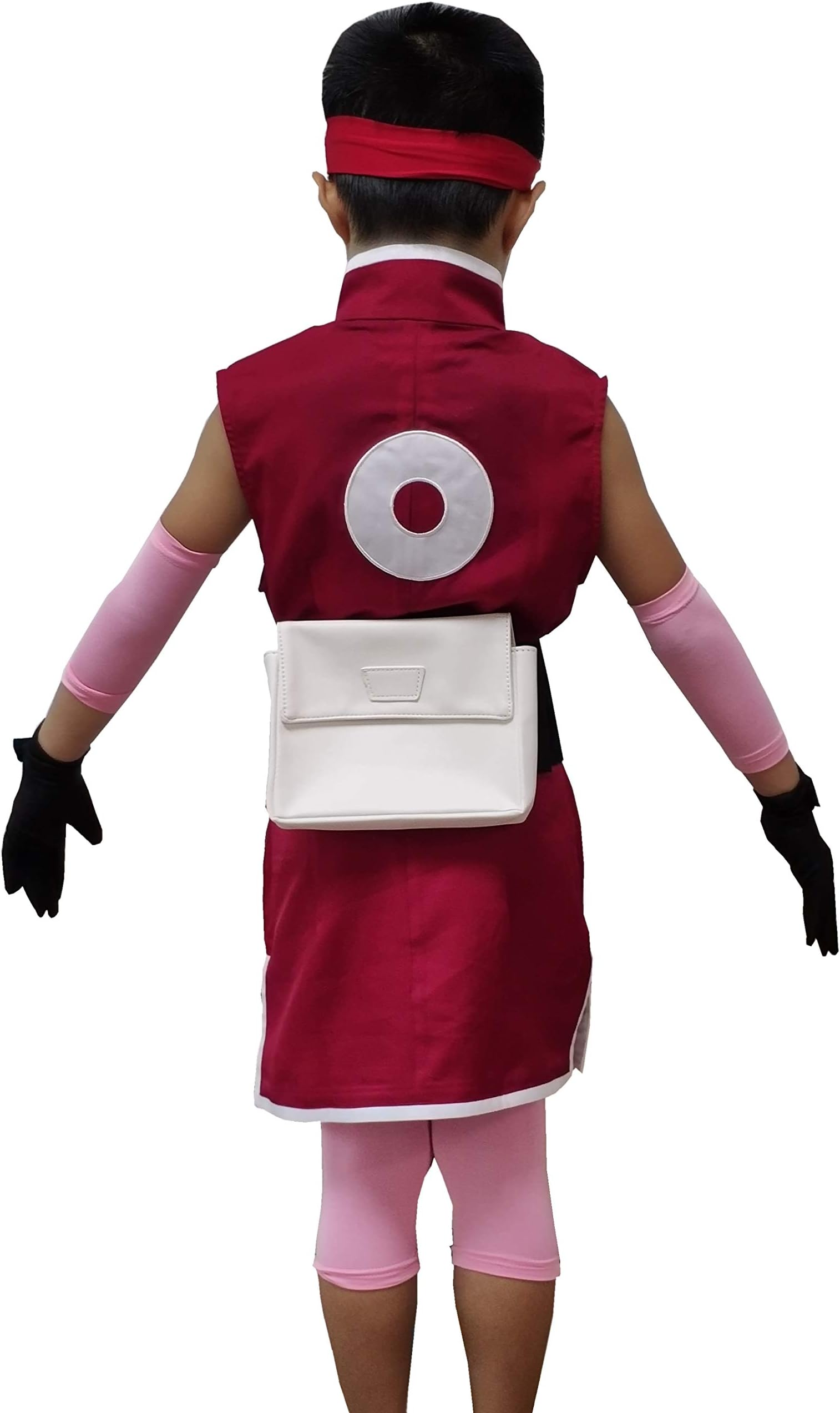 The Last Haruno Sakura Red Cheongsam Cosplay Costume 8Pcs (Women US L/CN XXXL)