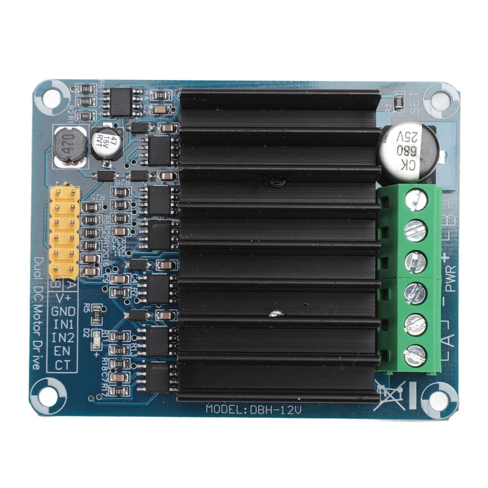 Módulo del conductor del motor 0 30a Puente H de doble canal H, Control de velocidad PWM reversible DCC de motor DC, DC5 12V, control de motor eficiente para varias aplicaciones