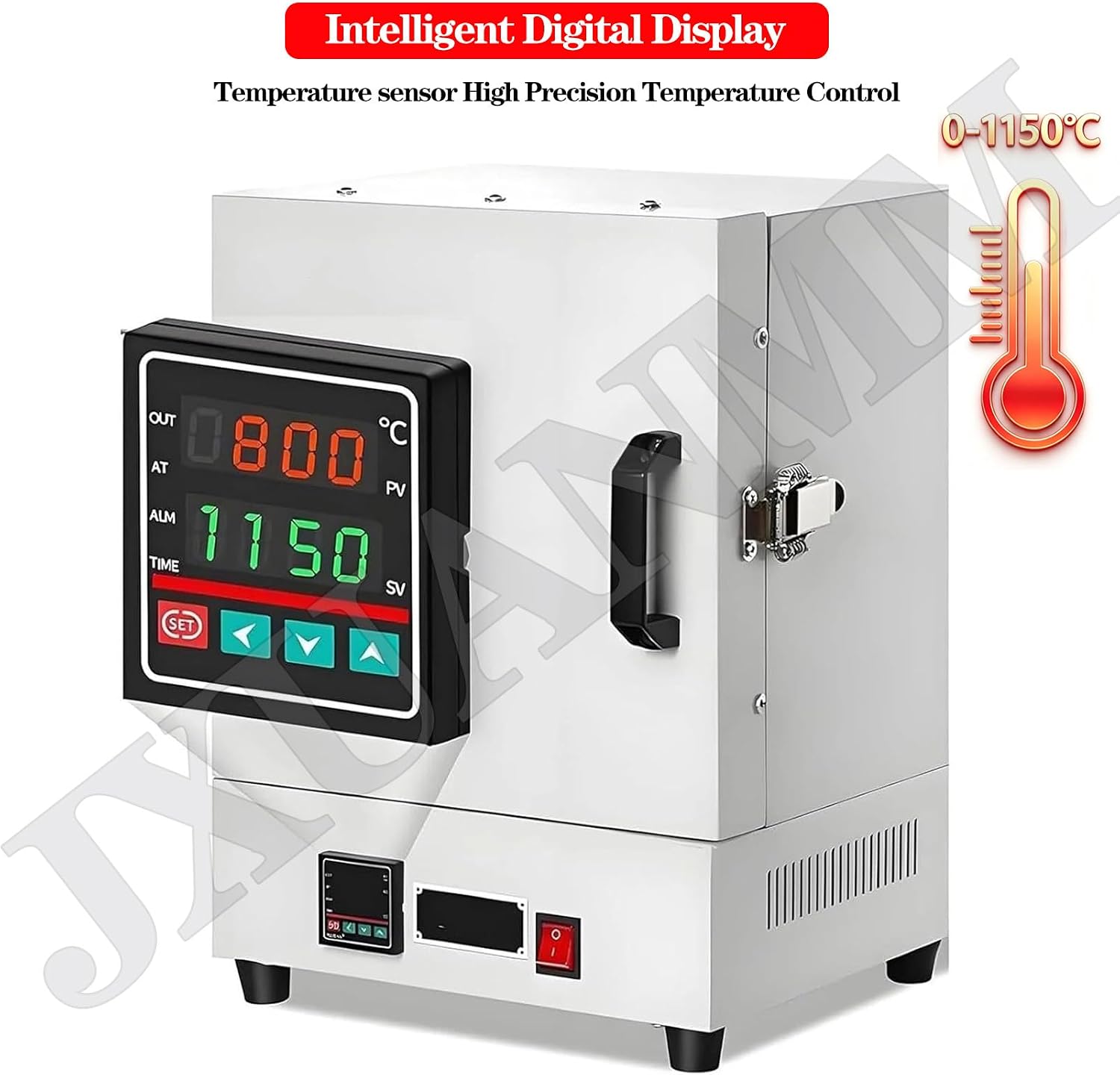 2000w Electric Ceramic Laboratory Muffle Furnace, Electric Kiln 2102℉/1150℃ Metal Melting Furnace, for Dentistry, Ceramic Works, Jewelry Treatment