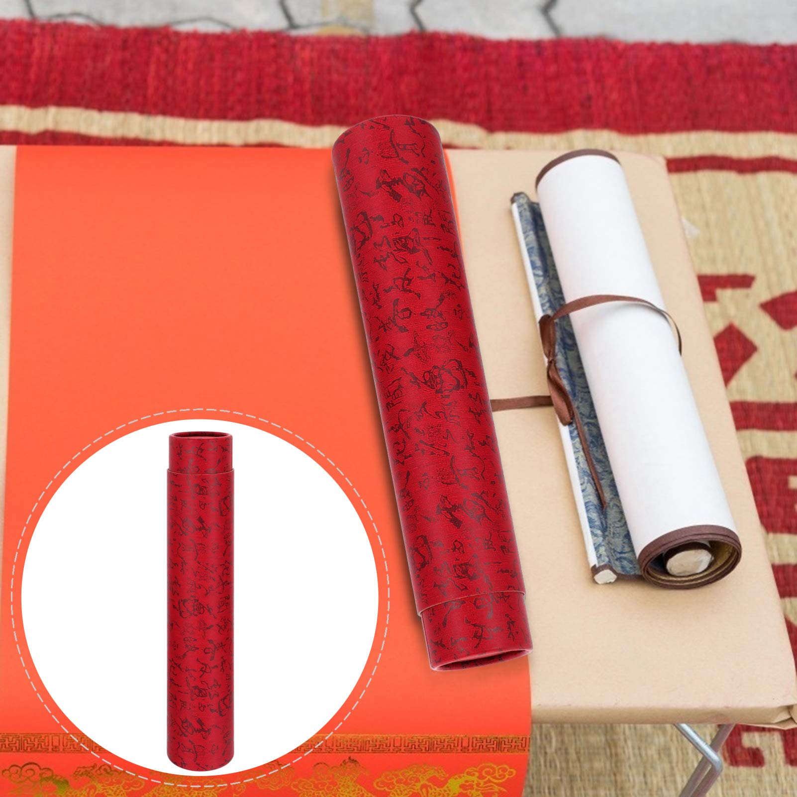 Healifty Tubo telescópico para póster Tubo de dibujo Cartel de tránsito Tubo de almacenamiento de documentos, tubo de correo para planos, caja de caña de pescar, tubo de almacenamiento de papel duro