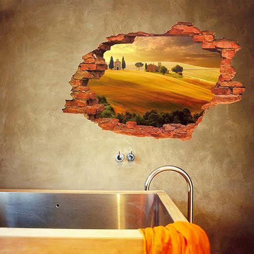 Miniatura 9 de Mallofusa Adhesivo de pared extraíble de girasol para ventana 3D, calcomanías de sala de arte de PVC, decoración mural para pared y techo, dormitorio