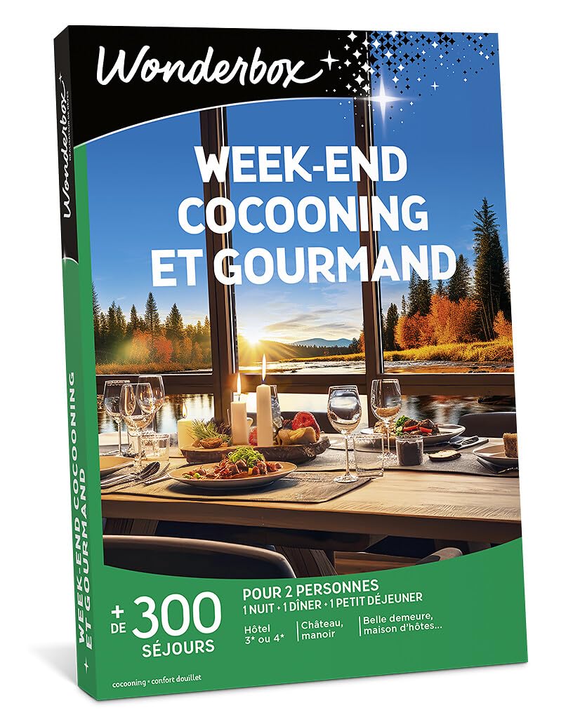 Wonderbox - Week-​End Cocooning Et Gourmand - Coffret Cadeau - Idée Cadeau Séjours
