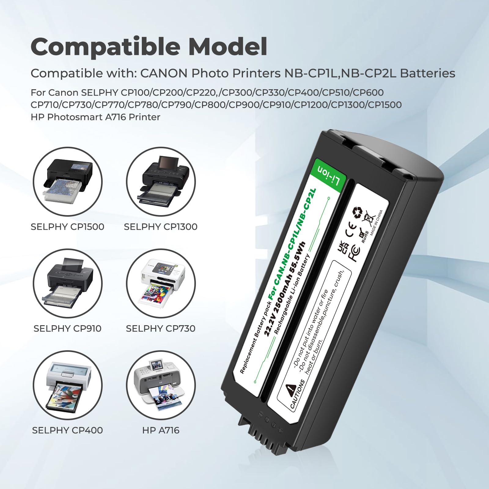 2500 mAh NB-CP2L NB CP2L akumulator do Canon NB-CP1L SELPHY CP CP800 CP900 CP910 CP1500 CP2000 CP3000 wydruki fotograficzne