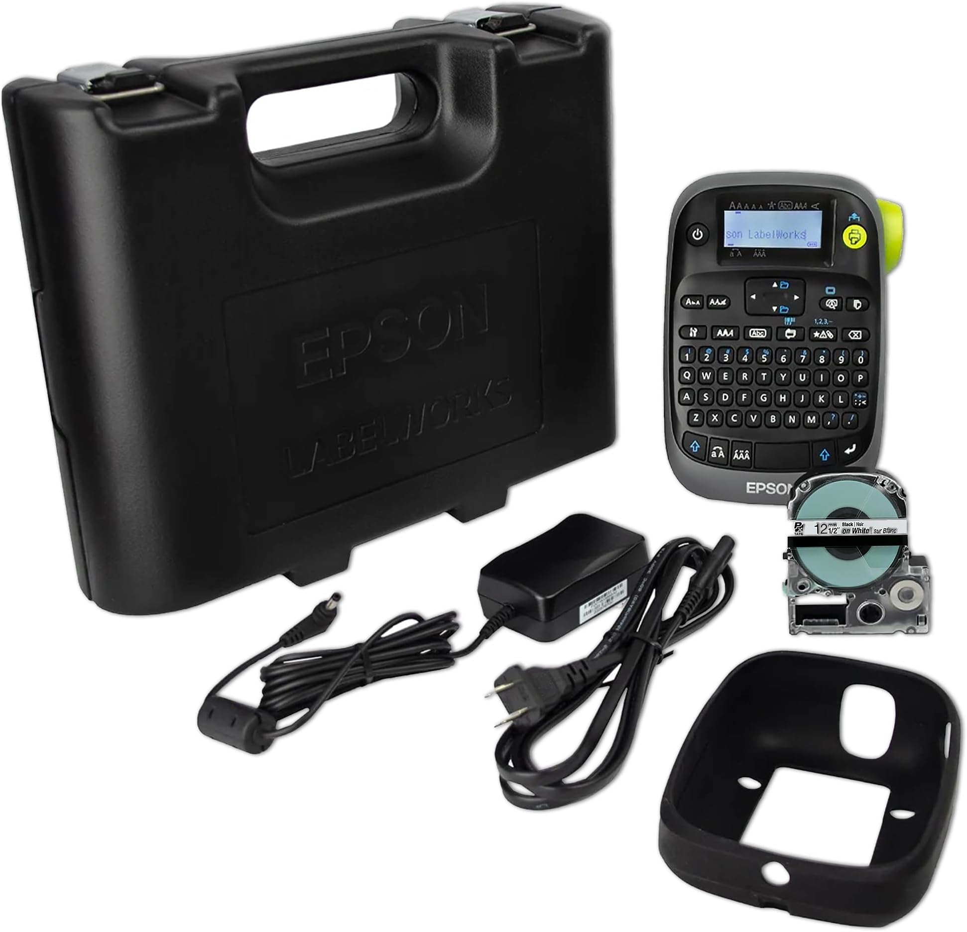 LABELWORKS Epson LW-PX300VP Industrial Label Printer Complete Set - with Accessories, Sticker Labels, Magnetic Tape Compatible, Uses Only 203 & 205 Heat Shrink Tube Tapes, Portable Handheld Printer