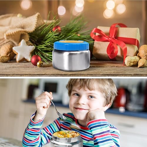 Miniatura 7 de CocoMeiwei Termo para alimentos calientes y niños recipiente aislado para bebidas frías de 8 onzas de acero inoxidable boca ancha termo de sopa para