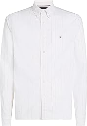 Tommy Hilfiger Mens Long Sleeve Oxford Shirts in Regular Fit, Men's Button Down Shirts, Also Available in Big and Tall