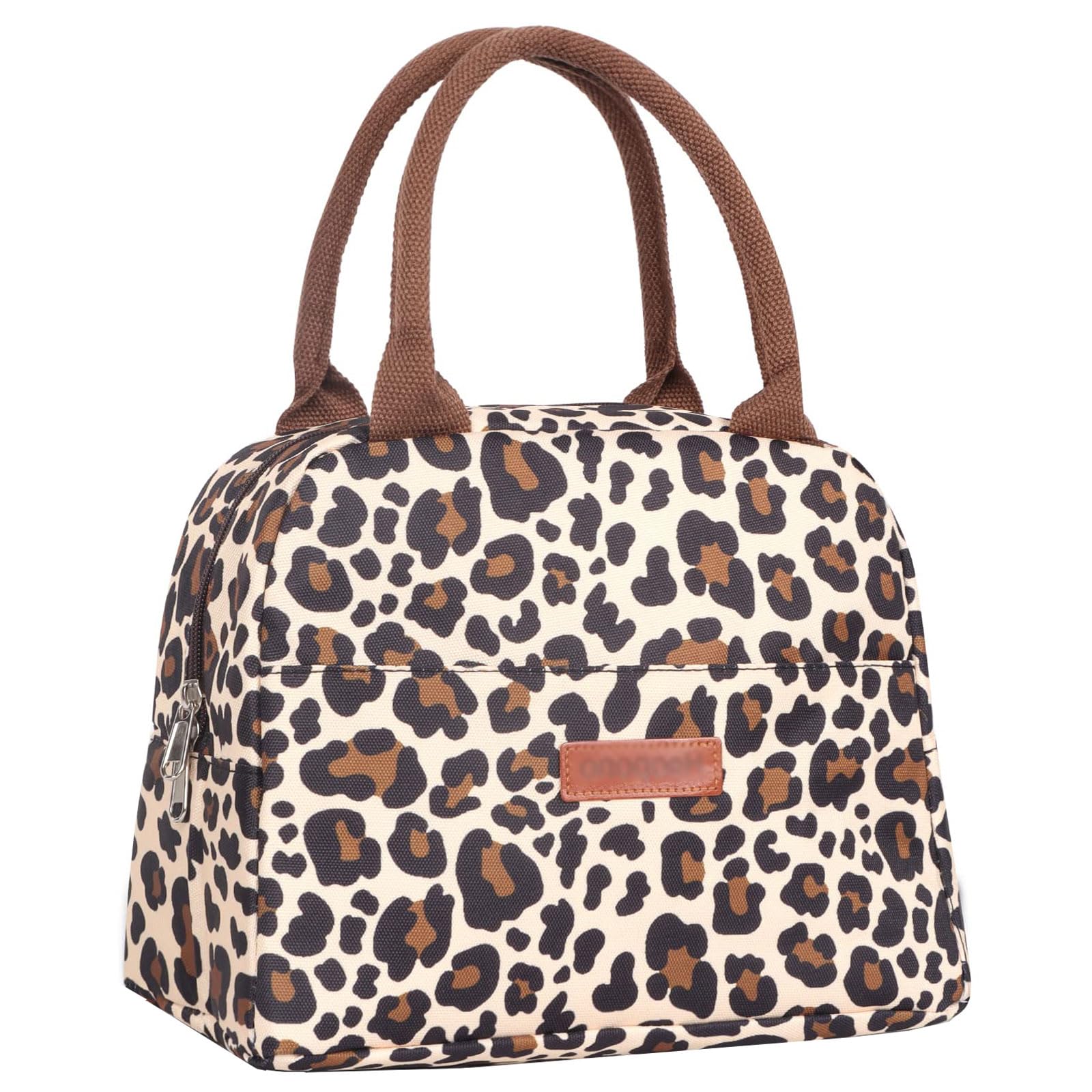 Pelizen Insulated Lunch Bag for Women, Thermal Leakproof Cool Bags for Men, Adult Lunch Box Bag for Work, School, Picnic, Camping (Leopard)