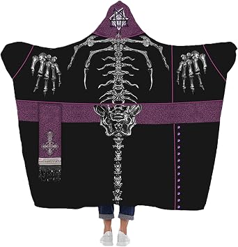 Ghost Papa V Novelty Blanket, Skeleta Papa Halloween Costume, Officially Licensed Merchandise Black & Purple