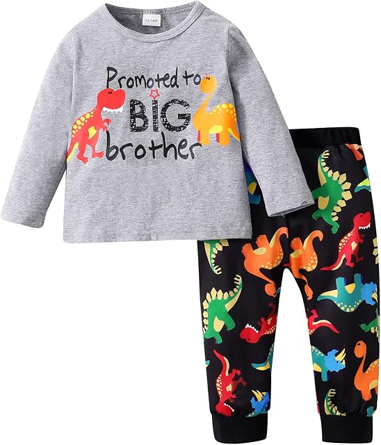 Children Casual Snowsuit Toddler Kids Baby Girls Boys Sweatpants Valentines Days Suit Long Sleeve Round Neck Letters