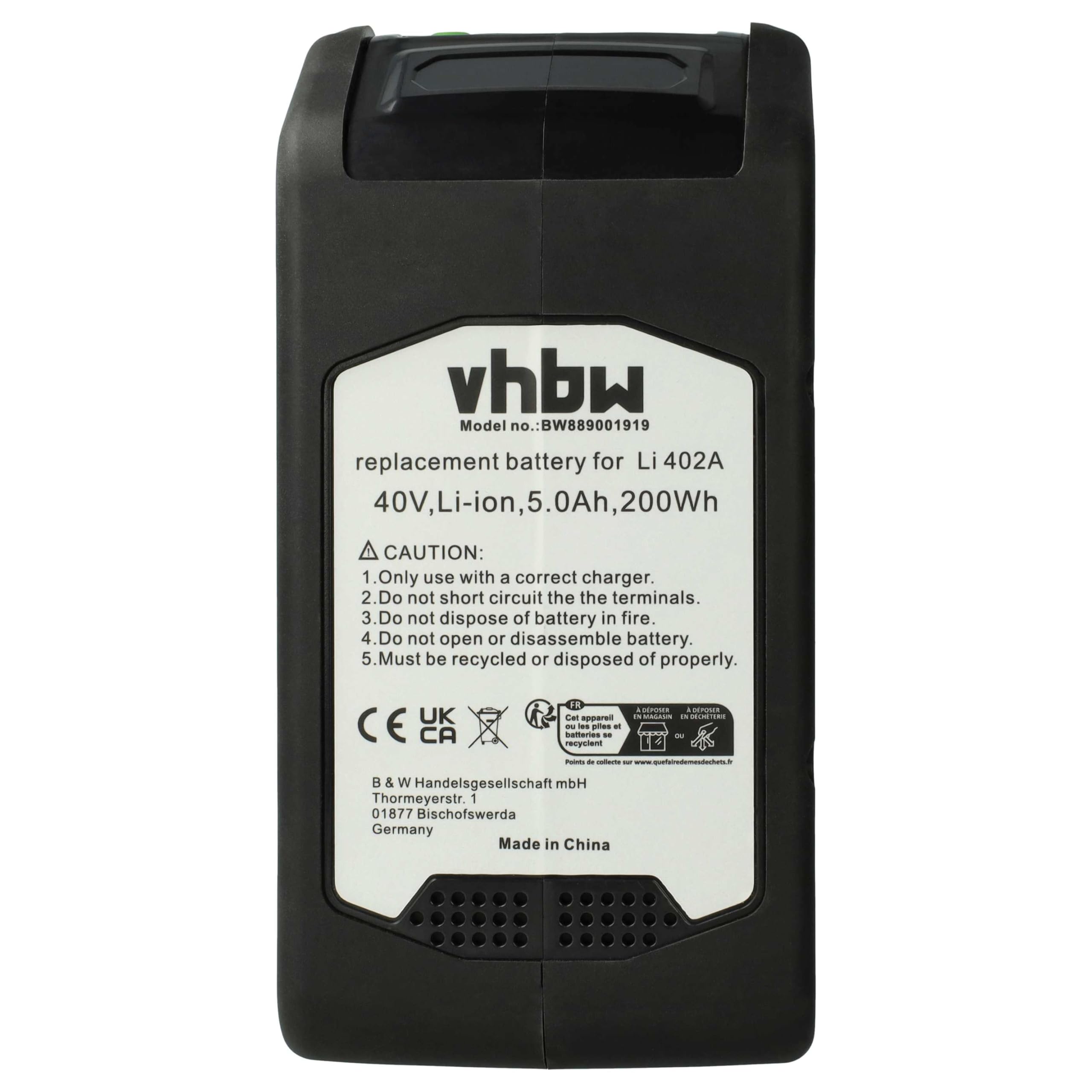 vhbw Batería reemplaza McCulloch 00058-26.117.01