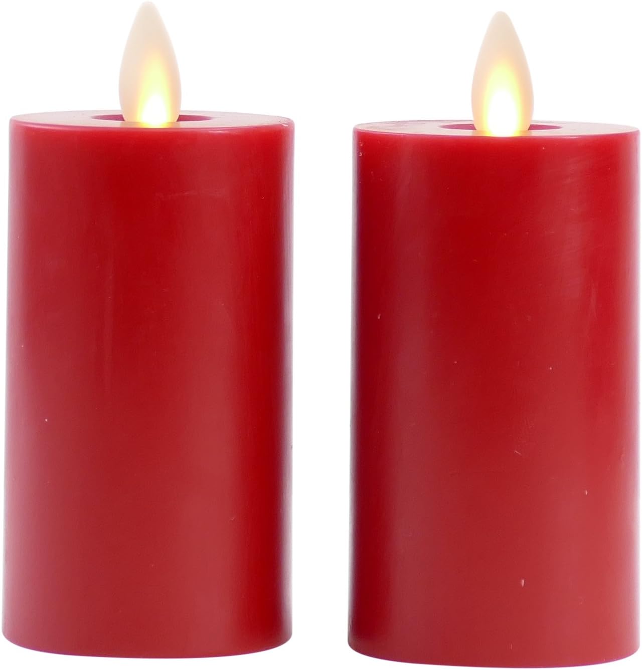 Raz Imports 2"X3.5" Moving Flame Red Votive Candle, Set of