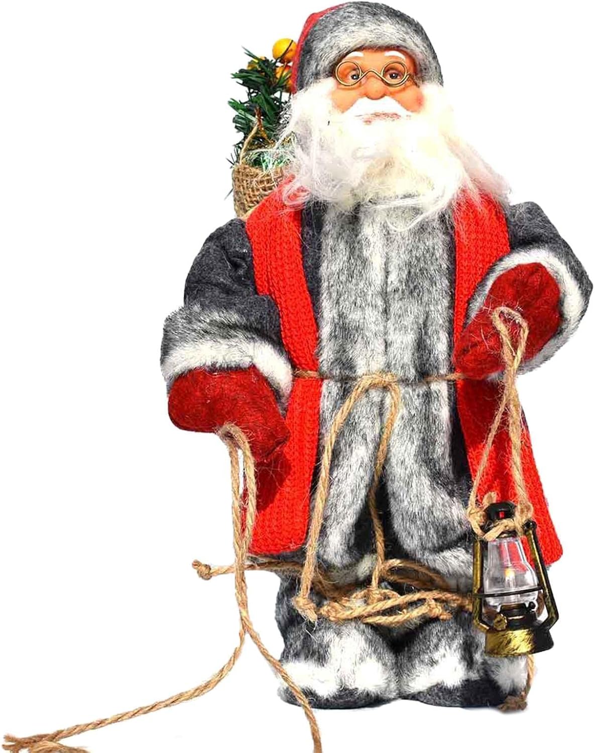 Exquisite Santa Claus Doll Ornament for Christmas Tree Decor | Holiday Party Supplies | Realistic Santa Figurine | Perfect Photo Prop | Material - C