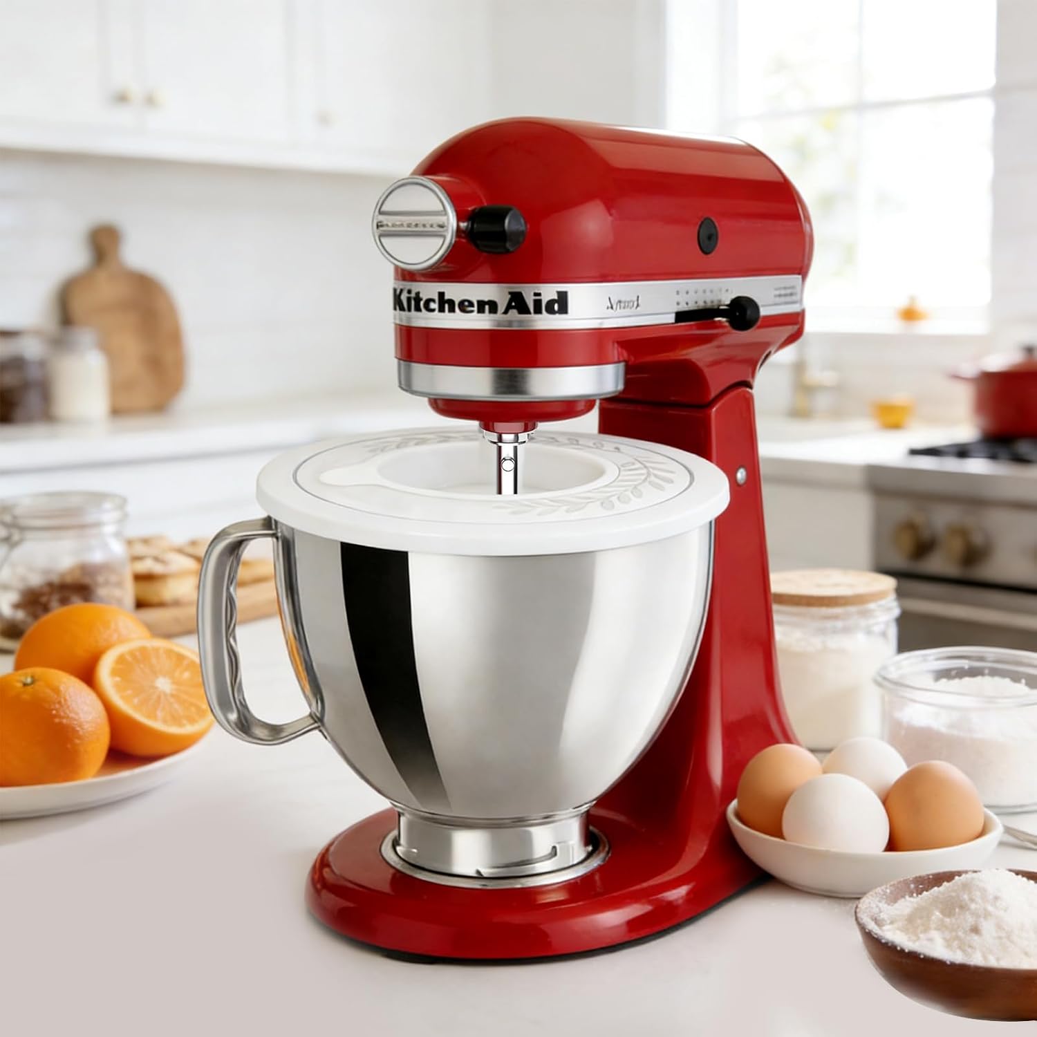 5 Quart Stainless Steel Mixing Bowl With Handle and Lid - Compatible with KitchenAid 4.5-5 QT Tilt-Head Stand Mixers (Classic & Artisan Series), Replacement Bowl for Models K45, K45SS, KSM150, KSM75