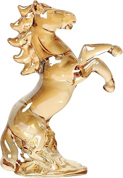 4.1" Crystal Horse Statue Year of The Horse 2026 Crystal Figurine Gift Hand Blown Glass Horses Feng Shui Chinese New Year Zodiac Collectible Figurine for Home Office Tabletop Lucky Wealth Decor