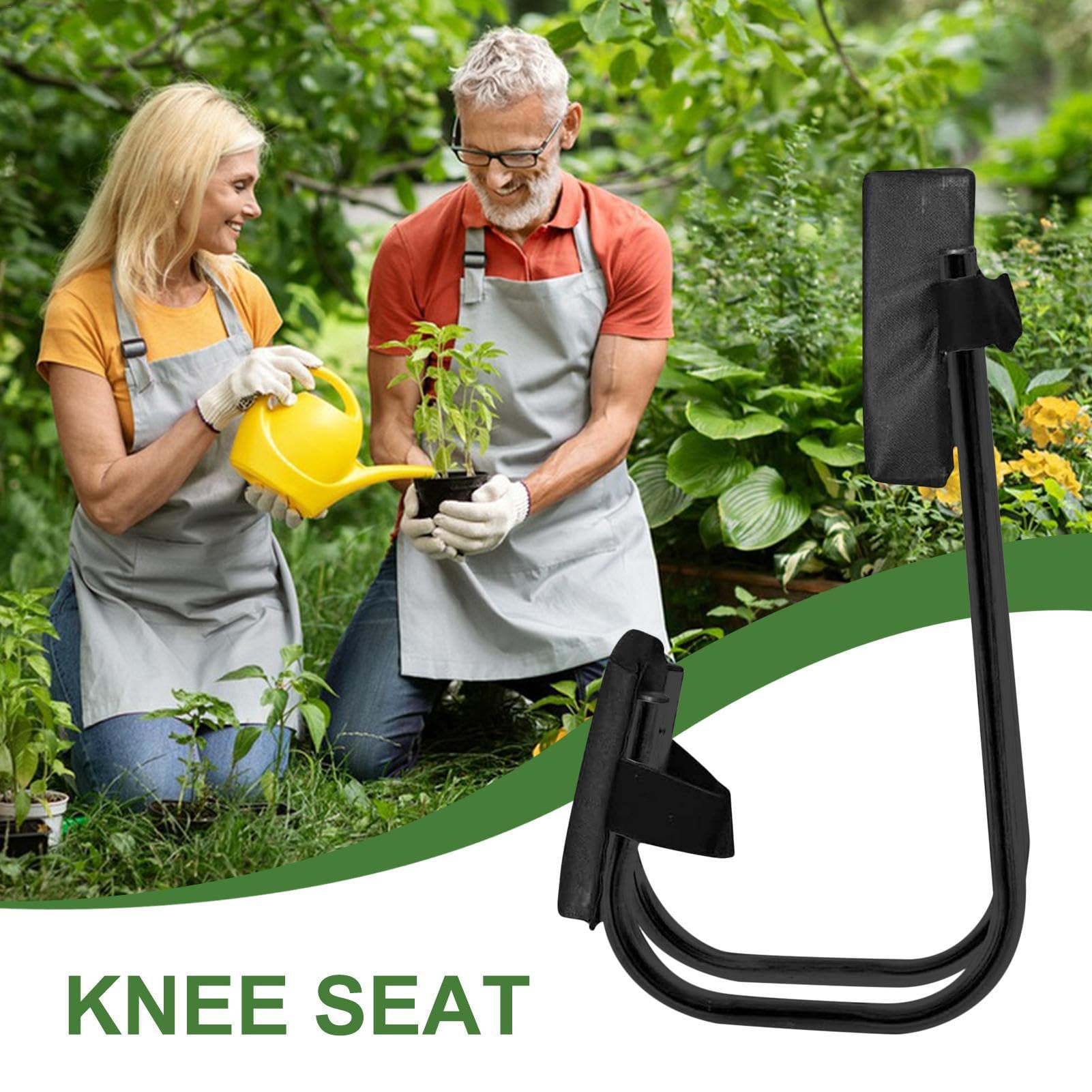 Rodillera de jardín, rodillera de jardinería, almohadillas de acero | inoxidable, asiento de rodilla portátil para jardinería, protección de rodillas, protección de rodillas
