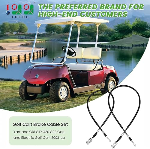 Miniatura 2 de 10L0L Juego de cables de freno para carrito de golf compatible con Yamaha G8 G14 G16 G19 G20 G22 a gas y carros de golf eléctricos (lado del