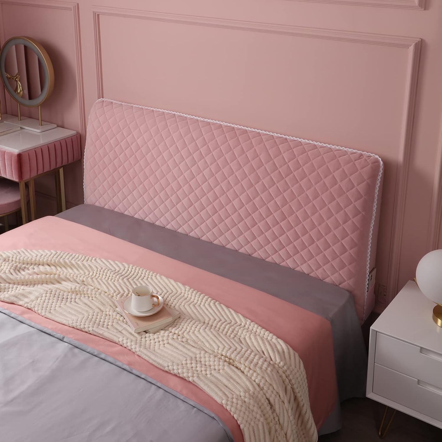 MEIMAI Universal Elastic Headboard Cover Protect Your