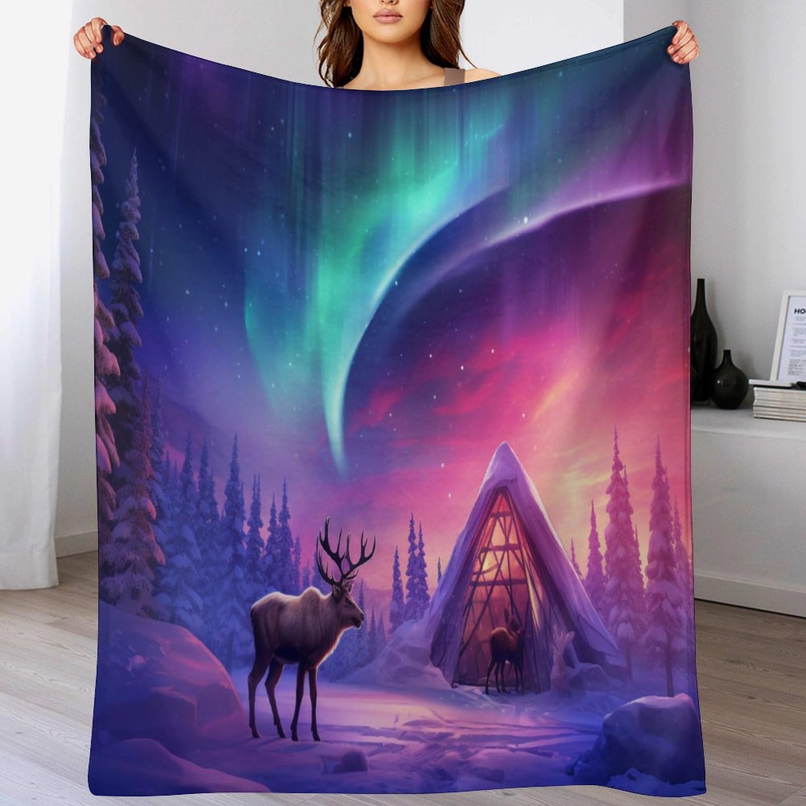 Couverture polaire douce pour canapé et soirées cocooning en flannel