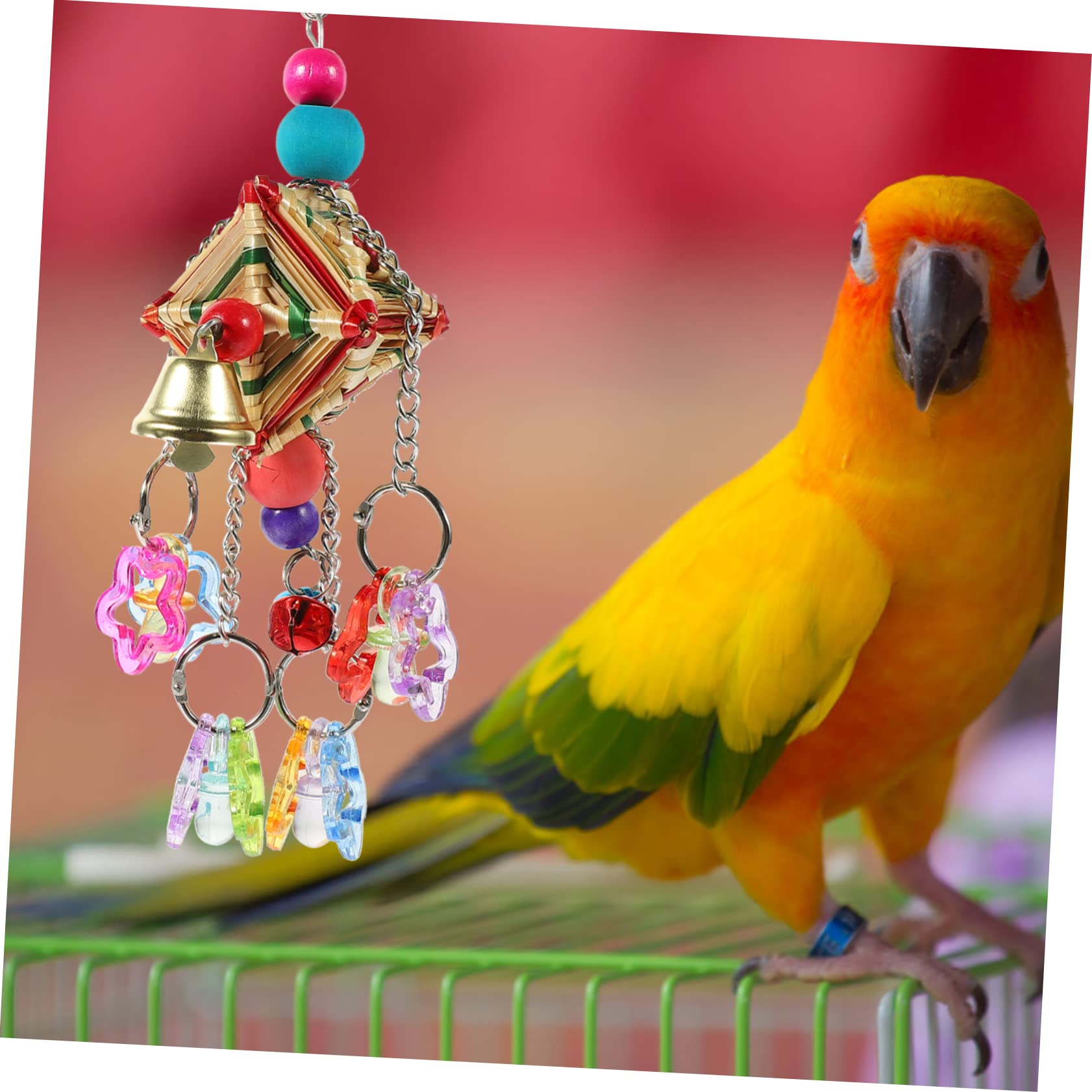 ABOOFAN 5stücke Vogelspielzeug Aus Acryl Für Papageien Hängendes Kauspielzeug Robustes Und Sicheres Spielzeug Für Wellensittiche Für Käfigzubehör Und Tierische Unterhaltung