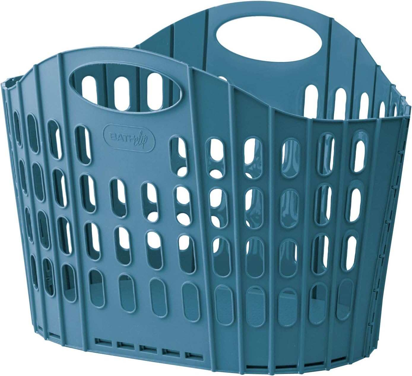 1 Blue Collapsible Laundry Basket, Laundry Bag, Storage Basket, Dressing Basket, Waterproof, Foldable, Handle Included