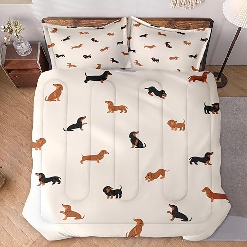 Miniatura 42 de Juego de edredón con 2 fundas de almohada, tamaño matrimonial, diseño de hongo hippy y arco iris, decoración de cama retro de los años 70, hippie,