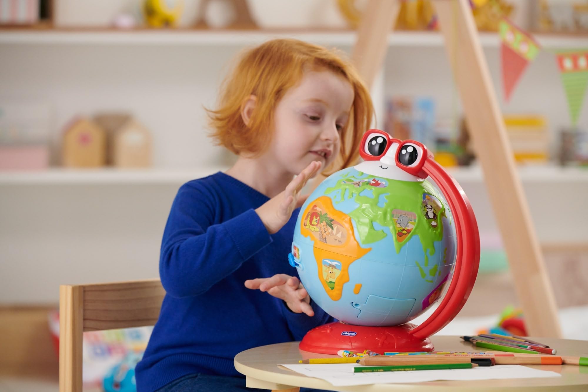 Chicco Palloncino Terracheo, Giocattolo Educativo Parlante, Per Imparare Geografia, Musica e Curiosità del Mondo, Flora e Fauna, +300 Frasi e Concorsi Canzoni, Metodo Montessori