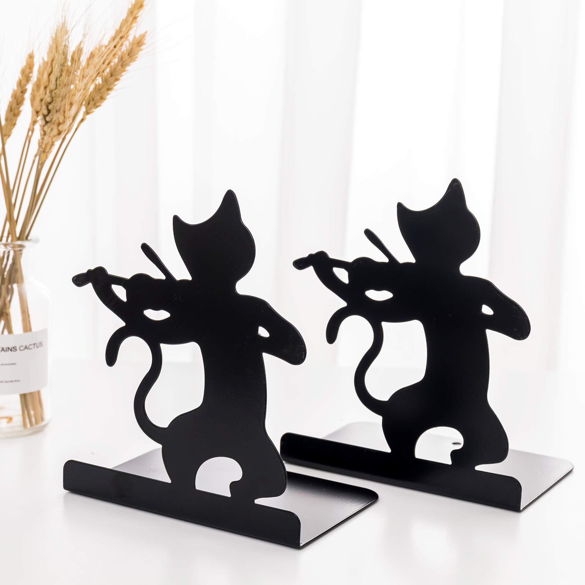 Fermalibri novità Gatto Creativo Supporto da scrivania in Metallo Studenti Bambini Bambini Fermalibri Titolare Decorazione della casa Forniture Scolastiche per Ufficio Regalo di ca