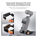 K&F Concept DJI OSMO Pocket 4 3 Multi-Functional Expansion case with Cold Shoe Mount, GoPro Connector, Action Connector, Arca Connector, 1/4" Connector, and Lanyard Hole; Includes Lanyard *1 gallery image