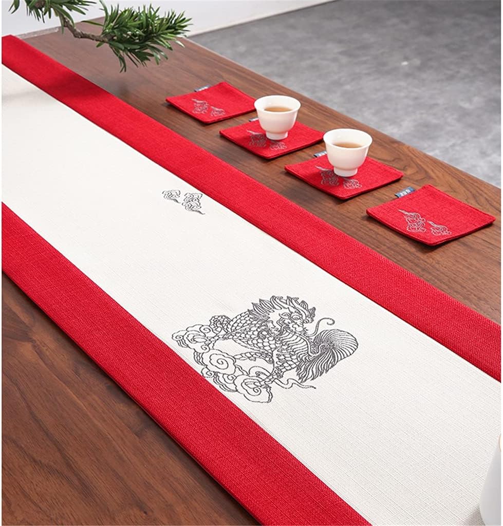Chinese Style Table Runner Zen Tea Table Cloth Chinese Style Tea Table Cloth Long Tea Table Cover Cloth (Colour: A, Size: 33 x 330 cm) (A 33 x 160 cm)
