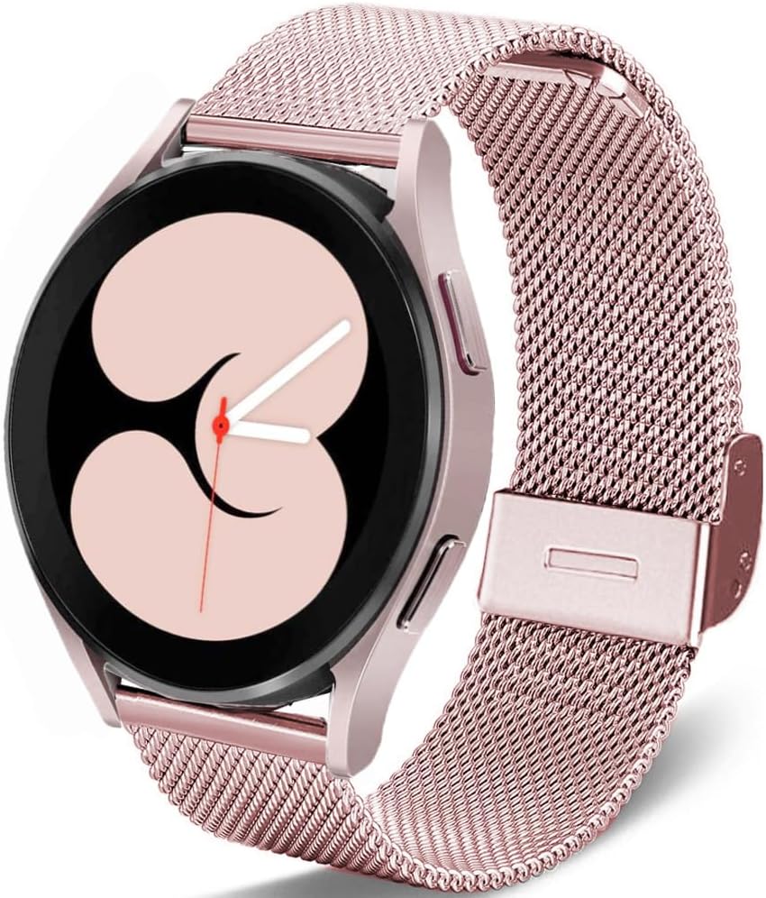 DEALELE Bands Compatible with Samsung Galaxy Watch 7 6 5 4 40mm 44mm / Huawei Watch GT6 GT5 GT4 41mm / Garmin Venu 3S, 18mm 20mm Stainless steel Metal Milanese Magnetic Mesh Strap for Women Men