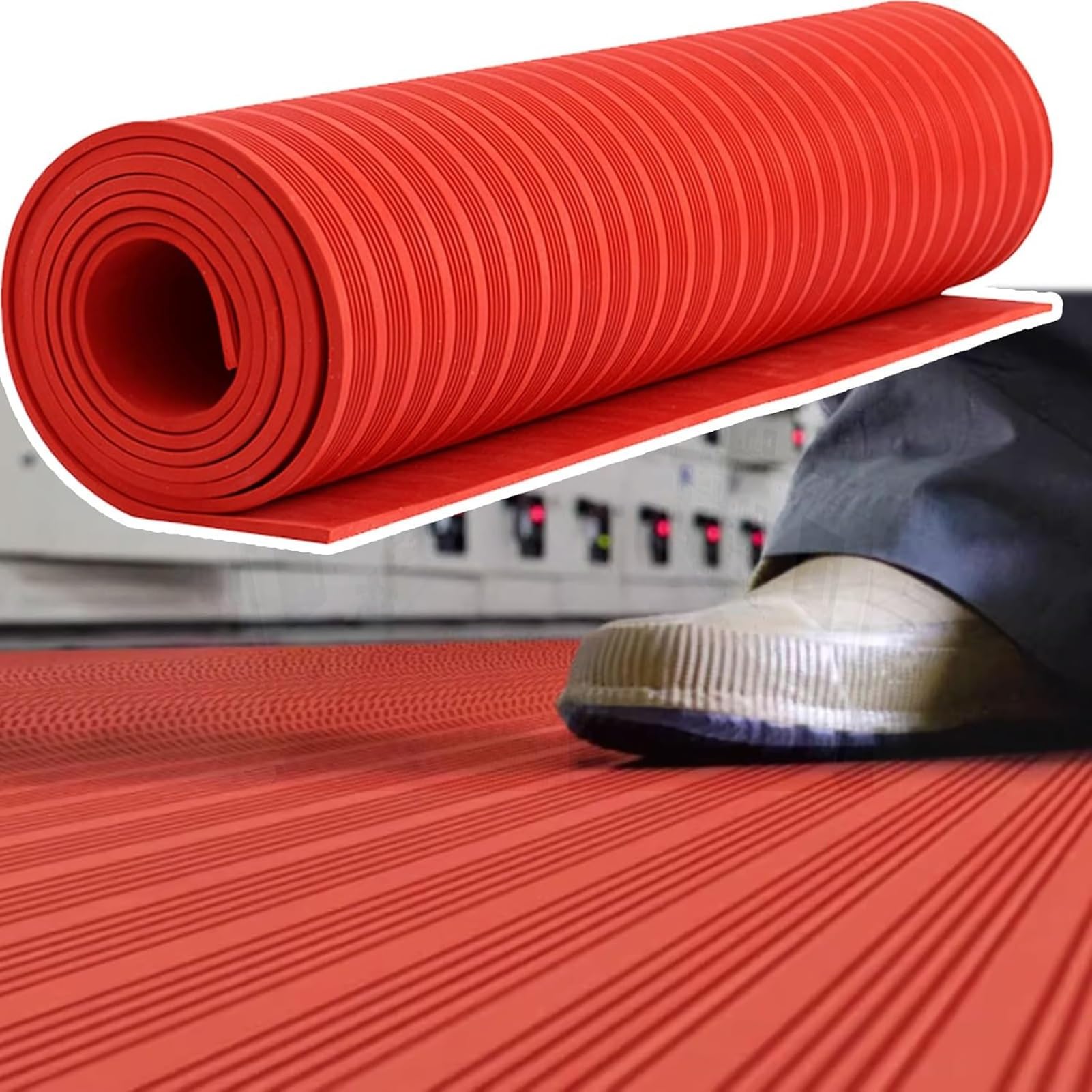 Tapis en caoutchouc isolé haute tension avec longueur sur mesure 6 kV