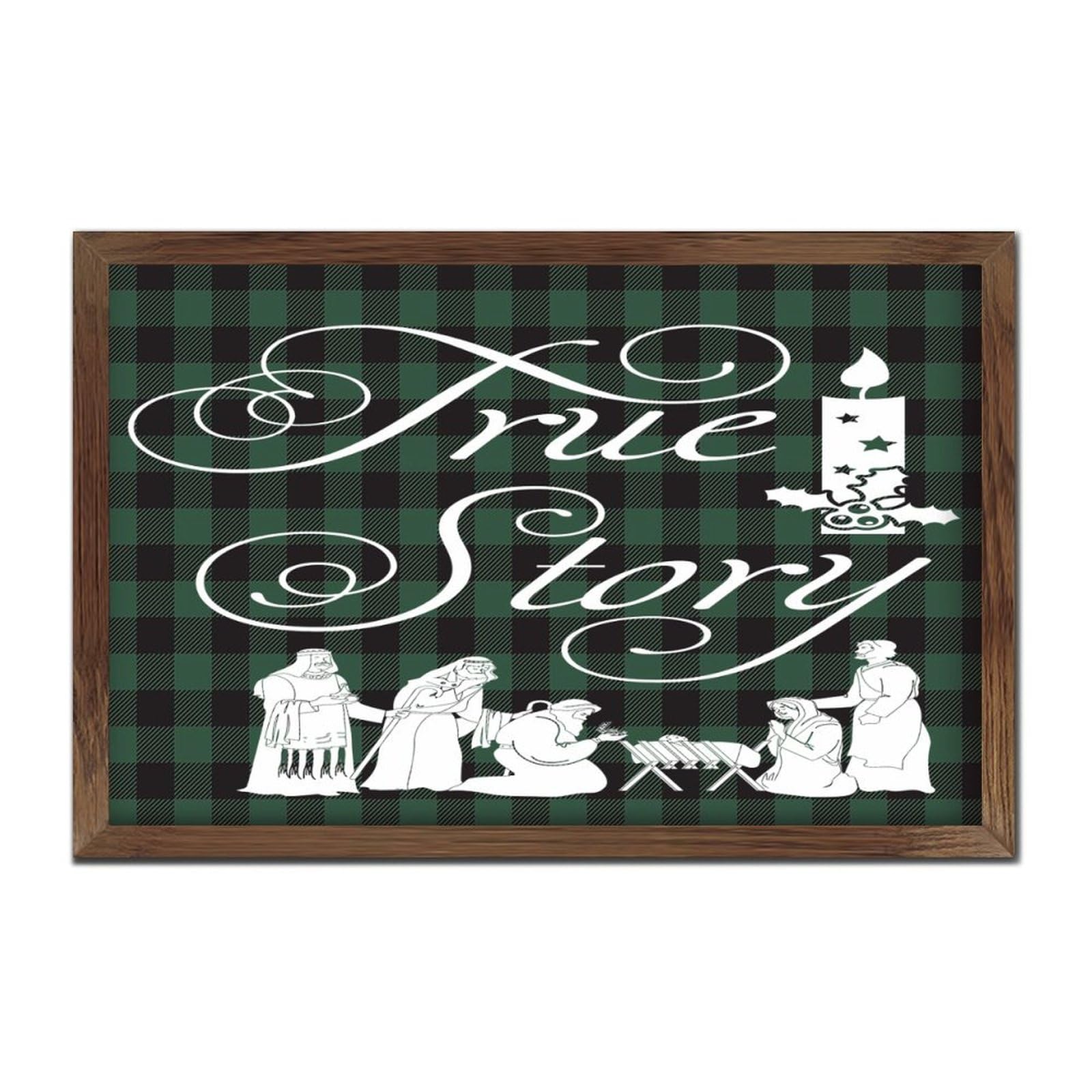 Jolie plaque en bois True Story Country pour embellir un mur vide 20x30