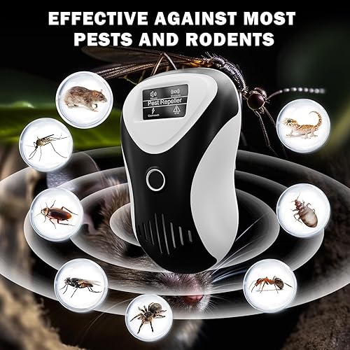 Miniatura 4 de Essen Guard Repelente ultrasónico de plagas, control electrónico de plagas para casa, repelente de plagas para uso en interiores, ratas, cucarachas,