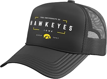 Iowa Hawkeyes | NCAA University of Official | 1704BK01 Trucker Hat with Adjustable Mesh Back